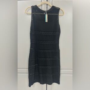 Chic Black Knit Pencil Skirt